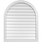 Ekena Millwork Round Top Surface Mount PVC Gable Vent w/ 2"W x 1-1/2"P Brickmould Frame, 30"W x 36"H GVPRT30X3602SN - alternate 1